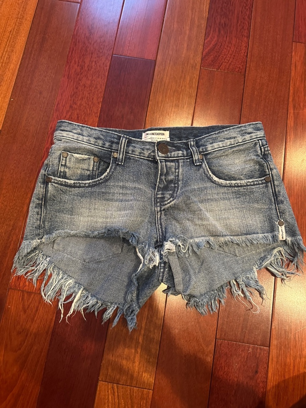 One Teaspoon Distressed Denim Cutoff Shorts